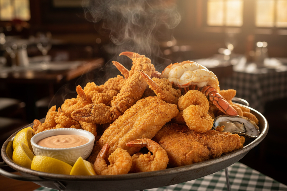 Zachran's Cajun Fried Seafood Platter Recipe