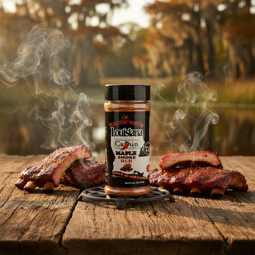Cajun Maple Smoke Rub with product